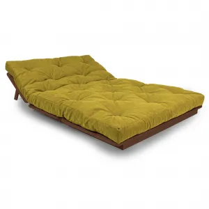 MarLiving Skladacia futonová pohovka LAYTI 03 140 cm z masívu/zelená