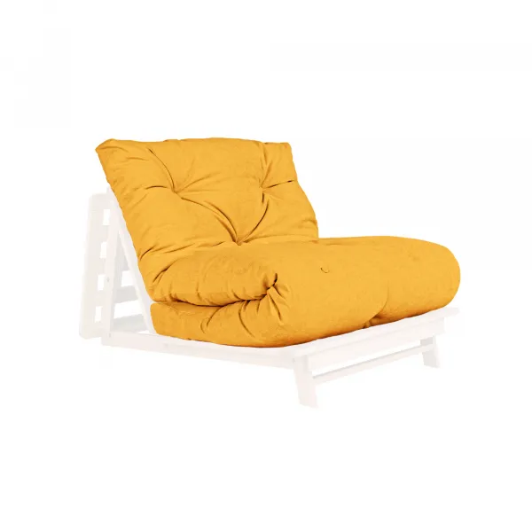 MarLiving Rozkladacie kreslo LAYTI 02 90 cm z masívu/žltá