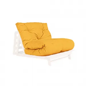 MarLiving Rozkladacie kreslo LAYTI 02 90 cm z masívu/žltá