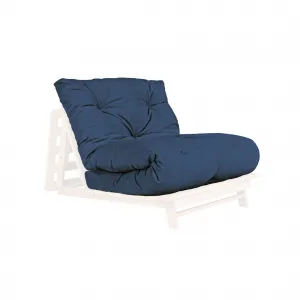 MarLiving Skladacie kreslo futon LAYTI 03 90 cm z masívu/modré