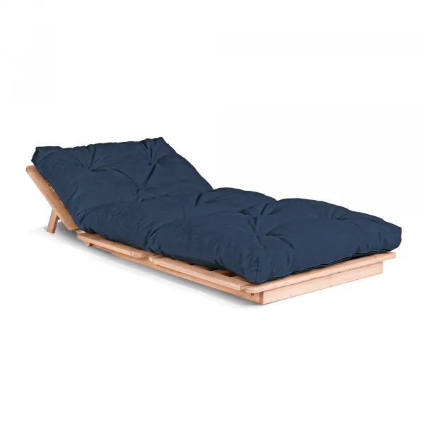 MarLiving Skladacie kreslo futon LAYTI 02 90 cm z masívu/modré