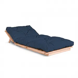MarLiving Skladacie kreslo futon LAYTI 02 90 cm z masívu/modré