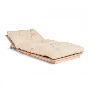 MarLiving Skladacie kreslo futon LAYTI 02 90 cm z masívu/krémové