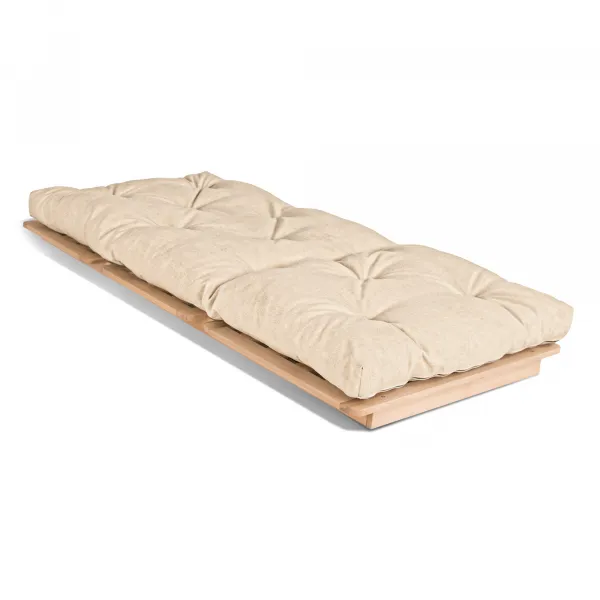 MarLiving Skladacie kreslo futon LAYTI 02 90 cm z masívu/krémové