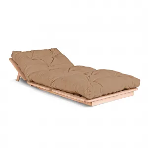 MarLiving Skladací futonové kreslo LAYTI 02 90 cm z masívu/béžové
