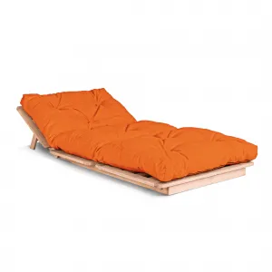 MarLiving Rozkladacie futonové kreslo LAYTI 01 90 cm z masívu/oranžové