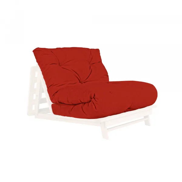 MarLiving Skladacie kreslo futon LAYTI 01 90 cm z masívu/červené
