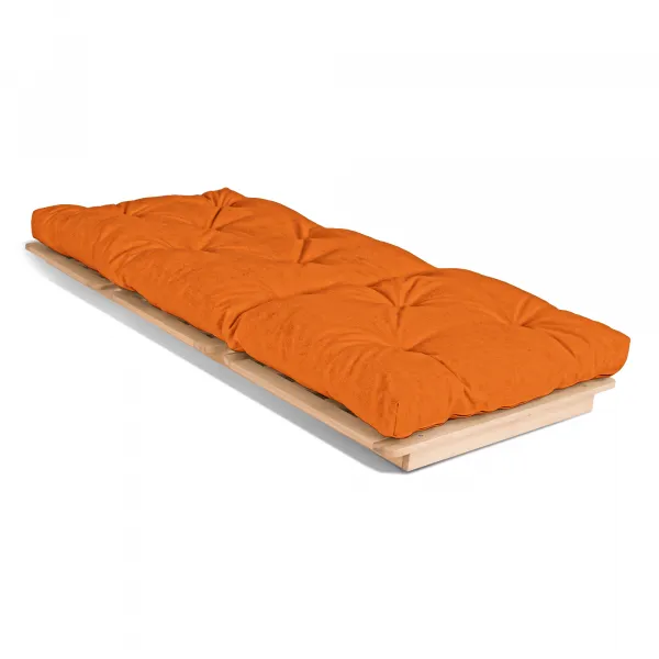 MarLiving Rozkladacie futonové kreslo LAYTI 01 90 cm z masívu/oranžové