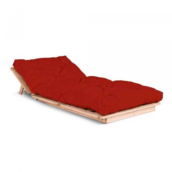 MarLiving Skladacie kreslo futon LAYTI 01 90 cm z masívu/červené