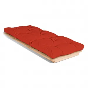 MarLiving Skladacie kreslo futon LAYTI 01 90 cm z masívu/červené