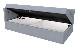 FDM Čalúnená jednolôžková posteľ BILLY | sivá 90 x 200 cm