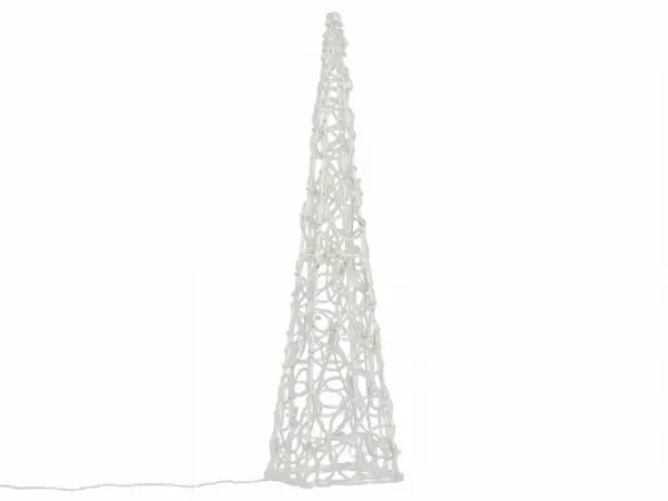 Nexos 5976 Vianočná dekorácia - Akrylový kužeľ - 60 cm, teple biely na batérie