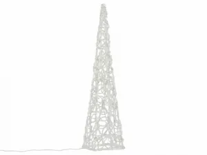 Nexos 5976 Vianočná dekorácia - Akrylový kužeľ - 60 cm, teple biely na batérie
