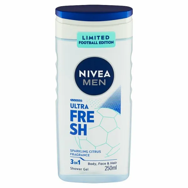 NIVEA MEN Ultra Fresh osviežujúci sprchový gél 3v1 250 ml