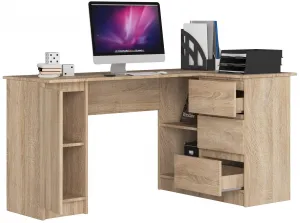 Ak furniture Rohový stôl B20 dub sonoma pravý