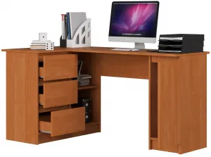 Ak furniture Rohový písací stôl B20 jelša ľavý