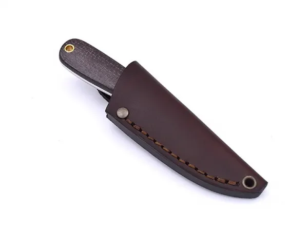 Brisa (EnZo) Nôž Brisa Necker 70 Scandi / Bison Micarta / Leather