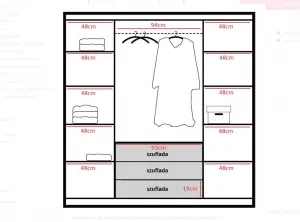 ArtStol Šatníková skriňa BALI 2 D4 | modrá