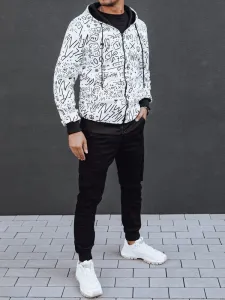 Mikina s potlačou pre pánov - biela