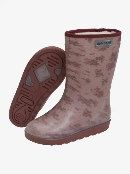 Termo gumáky En Fant Bordo Flowers Veľkosť nohy: 26