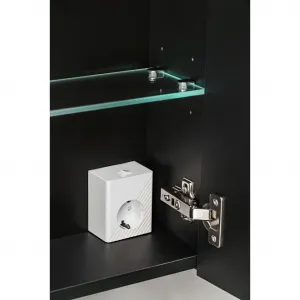 ArtCom Zrkadlová skrinka SANTA FE Black 84-80 | 80 cm