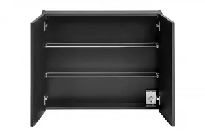 ArtCom Zrkadlová skrinka SANTA FE Black 84-80 | 80 cm