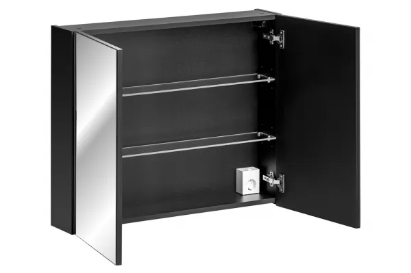 ArtCom Zrkadlová skrinka SANTA FE Black 84-80 | 80 cm