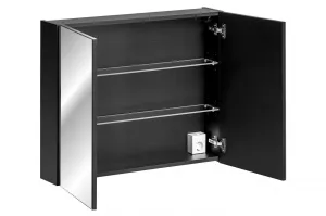 ArtCom Zrkadlová skrinka SANTA FE Black 84-80 | 80 cm