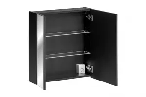 ArtCom Zrkadlová skrinka SANTA FE Black 84-60 | 60 cm