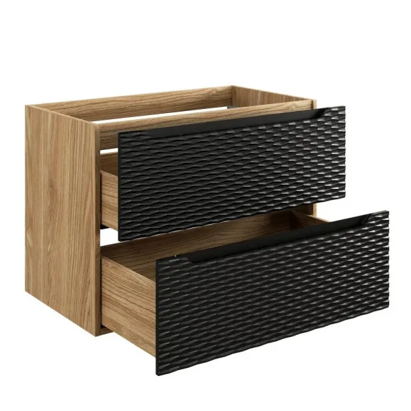 ArtCom Skrinka pod umývadlo OCEAN Black 82-80-2S | 80 cm