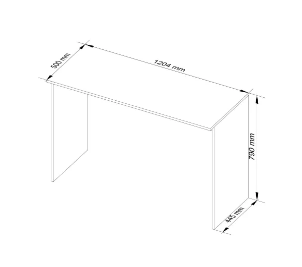 Ak furniture Volně stojící psací stůl B-17 120 cm bílý
