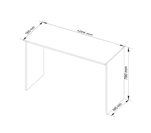 Ak furniture Volně stojící psací stůl B-17 120 cm bílý