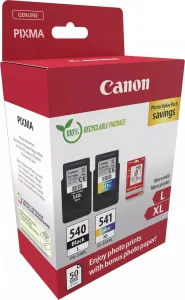 kazeta CANON PG-540 L black + CL-541 XL color MG2150/3150 + GP501 10x15