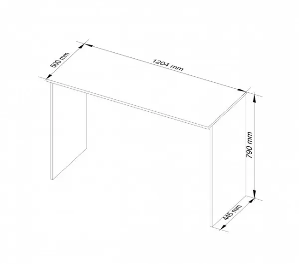 Ak furniture Volně stojící psací stůl B-17 120 cm bílý