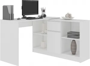 Ak furniture Volně stojící psací stůl B-17 120 cm bílý