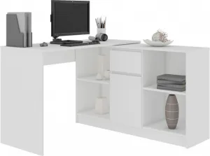 Ak furniture Volně stojící psací stůl B-17 120 cm bílý