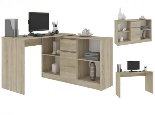 Ak furniture Volně stojící psací stůl B-17 120 cm dub sonoma