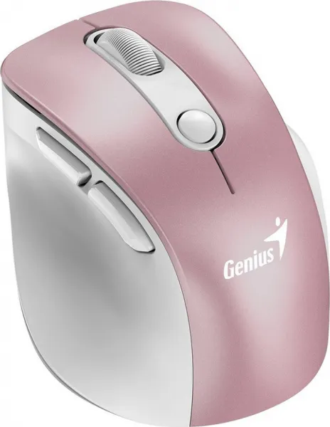Myš bezdrátová, Genius Ergo 9000S Pro, růžová, optická, 2400DPI