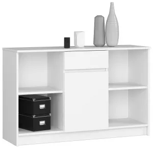 Ak furniture Rohový psací stůl B-17 s komodou bílý