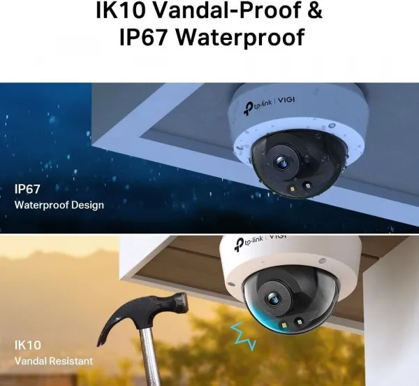 TP-Link VIGI C250(4mm) 5MP, Dome, PoE, IR 30m, Micro SD card