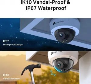 TP-Link VIGI C250(4mm) 5MP, Dome, PoE, IR 30m, Micro SD card