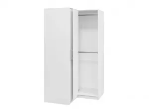 ArtStol Rohová šatníková skriňa BALI | biela