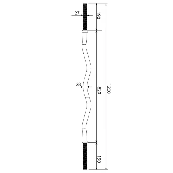 Obojručná činka 120 cm | jaks