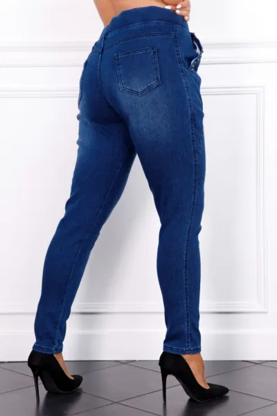 Molet Dámske džínsové nohavice Kira Farba: Modrá, Veľkosť molet: 5XL