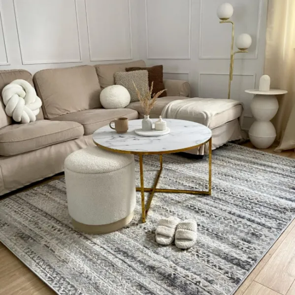 DECOREUM Koberec G494A PORTLAND biela Rozmery (v): 200x300