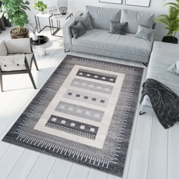 DECOREUM Koberec SARI K189A čierny Rozmery (v): 80x150