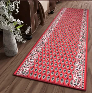 DECOREUM Koberec červený/biely  C512GBALI PP Rozmery: šírka 80 cm