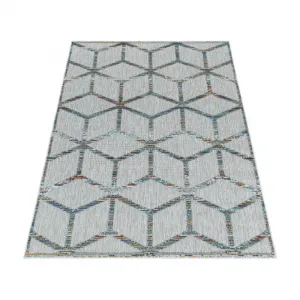 Šnúrkový koberec Bahama 3D romby multicolor
