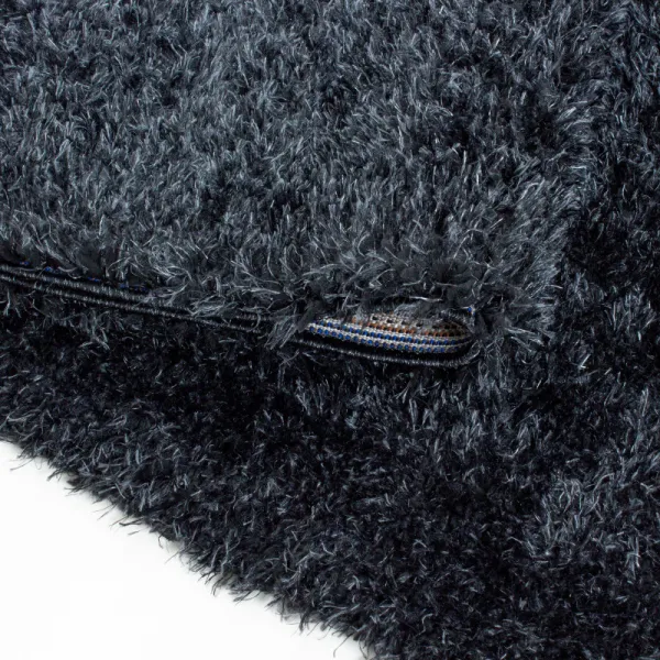 Ayyildiz koberce Kusový koberec Brilliant Shaggy 4200 Black kruh - 200x200 (priemer) kruh cm