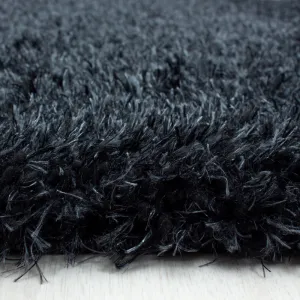 Ayyildiz koberce Kusový koberec Brilliant Shaggy 4200 Black kruh - 200x200 (priemer) kruh cm